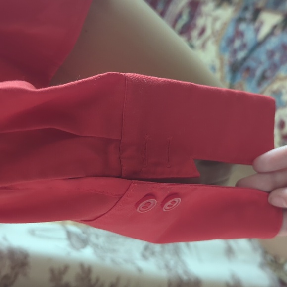 Calvin Klein Red Button-Down Shirt - Picture 4 of 7